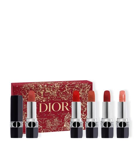 rouge dior coffret gold|Dior rouge lipstick set.